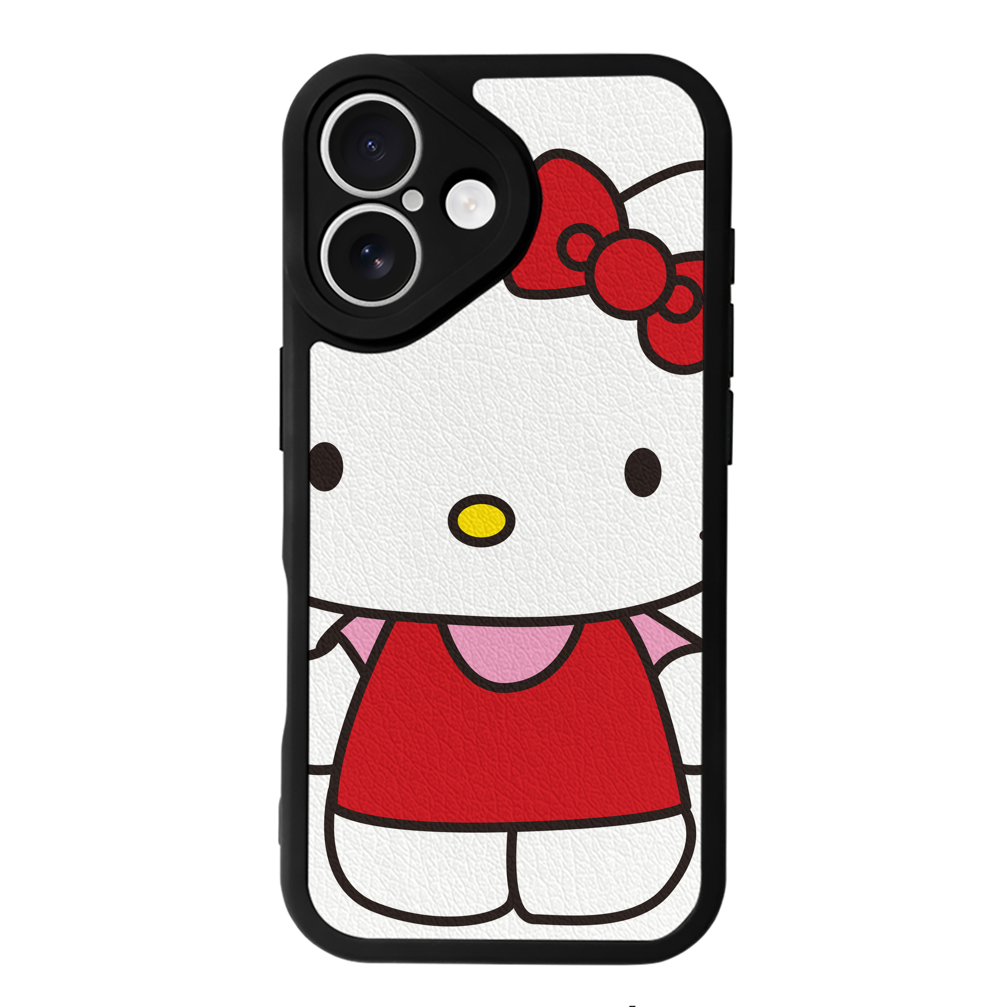 （画像用） Hello Kitty ハローキティ 【iPhone 16シリーズ対応】シリコンスマホケース（レザー調） 材質：シリコン